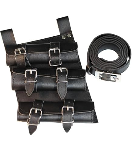 Liqzirtu Fourreau Médiéval Réglable – Similicuir Noir/marron – Étui De Transport Léger Pour Cosplay LARP