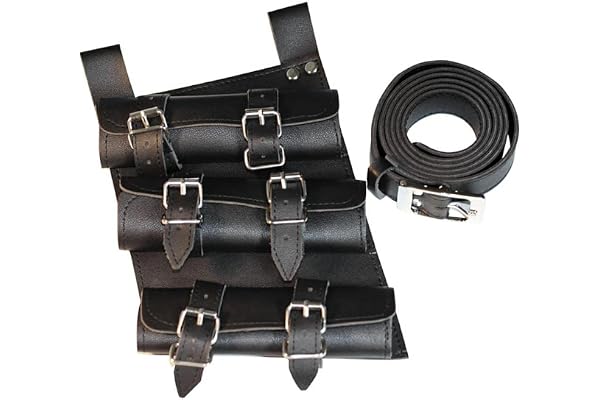 Kevrnabxi Épée Médiévale Ceinture Taille Gaine Fourreau Grenouille Titulaire Adulte Hommes GN Chevalier Arme Costume Rapière Anneau Ceinture Étui pour Katana (3,Noir)