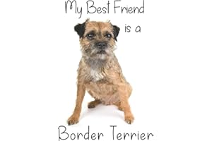 My best Friend is a Border Terrier: 8” x 5” Blank lined Journal Notebook 120 College Ruled Pages