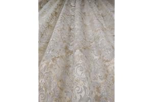 Tende Arredo Tessile Tenda a Metraggio Venduta a Metro in Devorè Alta 3 Metri Tortora Damasco