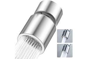 KKNE Aireador Grifo,Adaptador Grifo Cocina,Grifo Cocina,360° Giratorio Atomizador Grifo,2 modos,con 5 Adaptador, Rosca interna 22 mm