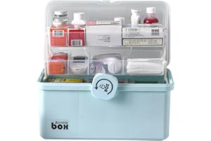 Yeeda primeros auxilios, organizadores y almacenamiento medicamentos | Contenedor medicina familiar para coche, hogar, escuela, viajes, camping