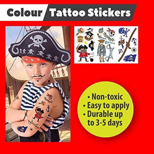 Colour Tattoo Stickers / Temporary Tattoos Pirate