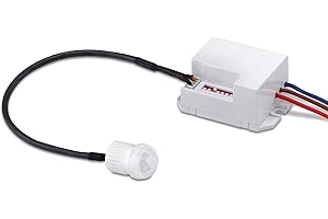 conecto Detector de Movimiento por Infrarrojos, empotrable, Interior pequeño, Casi Invisible, LED, 360°, IP20, Sensor crepuscular (1 Pieza), Color Blanco