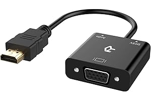 Rankie 1080P Active HDTV HDMI na VGA adapter (wtyczka na gniazdo) konwerter z audio do komputera, monitora, projektora, HDTV, Xbox i wielu innych