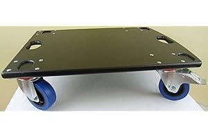 BIE-TEC ADAM Hall Schwerlast Rollbrett 720 kg Tragkraft, 18 mm Multiplex, 100 mm Rollen (mit/ohne Bremse), Transportroller Möbelhund Möbelroller (GR-2 = 63 x 48 x 15 cm, 100 mm LENK/BREMS)