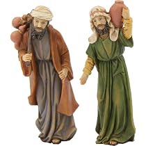 FADEDA Servo Con Carriola Per Presepio – Statuina In Ghisa Dipinta A Mano, 10 Cm, Effetto Legno - 3