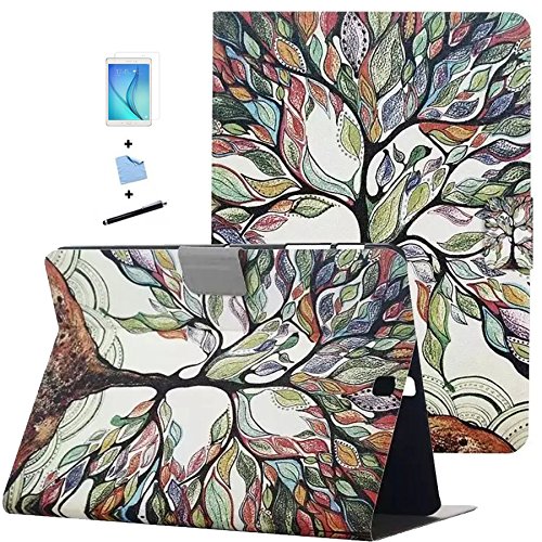 TIODIO® Stand Schutzhülle für Samsung Galaxy Tab S2 9.7 SM-T810 T815 Hüllen PU Leder Cover Tasche Flip Case, Displayschutzfolie und Stylus enthalten, A45