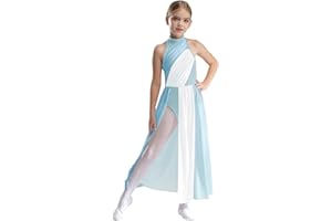Freebily Vestito da Balletto Bambina Ballo Lirico Contemporaneo Body Danza Classica Ballerina Moderna Abito da Pattinaggio Artistico Costume da Ballo Latino Dancewear