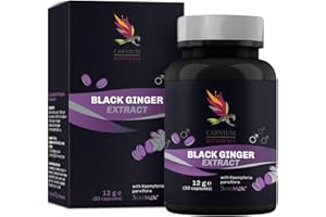 Carnium Botanicals Black Ginger Extract – Estratto naturale di Zenzero Nero – Vegano – Senza glutine né lattosio – 30 capsule