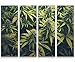 Produktbild 4 teiliges Canvas Bild 4x30x90cm Hanfpflanzen