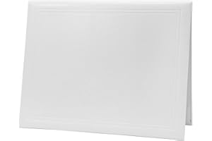 GraduatePro Couverture de diplôme 8,5 x 11 en cuir lisse blanc
