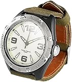 Semptec Herren Uhr Analog Quarzwerk mit Textilgewebe Armband W402HO