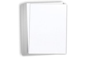 Hamilco White Resume Linen Textured Cardstock Paper – 8 1/2 x 11" Blank Thick Heavy Weight 80 lb Cover Card Stock for Printer - 50 Pack (Bright White)