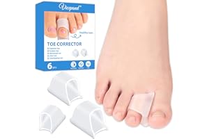 Viexpand 3 Diverse Dimensioni Correttore per Dita dei Piedi a Martello,Toe Splints Realign Bent, Si Adatta Alle Dita dei Piedi Senza Cadere,Hammertoe Corrector per Donne e Uomini,Morbido(Trasparente)