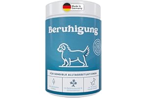 ALPENDOG Beruhigungssnack für Hunde – Gegen Stress & für Gelassenheit bei Autofahrten, Tierärzten & im Alltag – mit L-Tryptophan, Baldrian, Johanniskraut & Lammprotein – Getreidefrei & Natürlich (180 g)