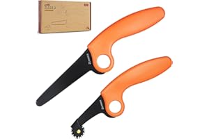 ZLemma Kids Cardboard Construction Tool Kit with Scoring Wheel, Safe Saw Cutter & Perforate Lines, 2 Pcs Set, Fold Roller for Boys and Girls