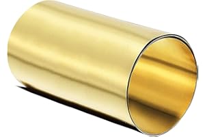 MEIYAXINWIN Messingblech Dünnblech Folienplatten Goldfilm Messingfolie Für Elektrische Komponenten, Zylinderplatten, Kühler (0.03mm×100mm×1m)