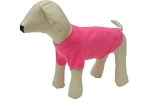 Lovelonglong Hund T-Shirt, 100% Baumwolle, Haustier T-Shirt, Hund-Unterhemd T-Shirts Für kleine Hunde Rosered S