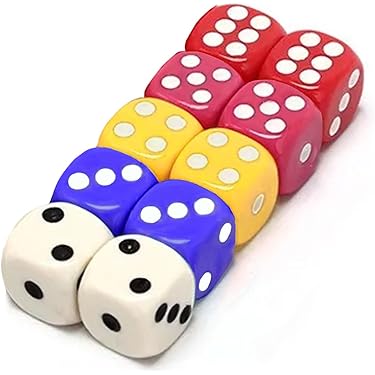 Lot De 30 Dés Vierges 16mm ATYHAO - Blanc - Pour L'enseignement Des Mathématiques Et L'éducation