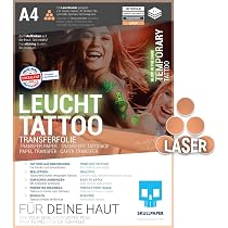 Papier Transfert Tatouage Temporaire A5 - Pour Imprimante Jet D'encre, Testé Dermatologiquement, 6 Feuilles - 13