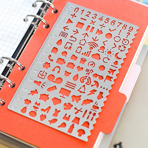 Book's Cover of Amupper Pochoirs métalliques pour agenda planificateur  à longue durée de vie avec beaucoup de motifs graphiques