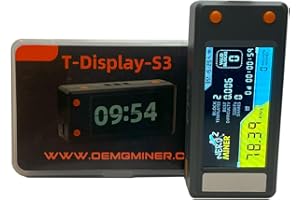 OEMGMINER NerdMiner V2 Bitcoin Solo Lotterie Miner 78KH/s T-Display S3 Win 6.25 BTC mit geringem Stromverbrauch - WiFi-Verbindung und USB-Typ-C Power