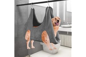 WANGQI ARVALOLET Haustier Hund Katze Pflege Hängematte, Hundekatzen-Hängematten-Rückhaltetasche mit 2 S-förmigen Haken für Tierpflege-Badehagel-Trimmhelfer