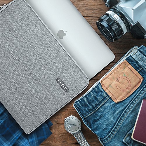 Plemo Hülle Sleeve Tasche aus Denim-Gewebe für 33-33,8 cm (13-13,3 Zoll) Laptop / Notebook Computer / MacBook / MacBook Pro / MacBook Air, Grau - 5
