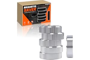 FLYINGWING Bisquette Saver Pucks für Bradley Smoker, Set mit 6 wiederverwendbaren Aluminium-Abstandshaltern für digitale Smoker – hitzebeständige Holzscheiben zur Reduzierung von Bisquetteabfällen und zur