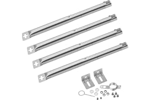 通用 Vnierxful - Bruciatore universale in acciaio inox da 31 a 44 cm, per napoleon triumph 410, barbecue a gas a 2 bruciatori, barbecue a gas BBQ-toro, ricambio per tepro, Landmann, tarrington house