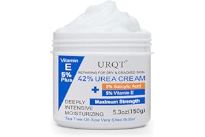 HOPHAT 42% Urea Cream with 2% Salicylic Acid & 5% Vitamin E - Intensive Moisturizer Foot & Hand Repair Cream for Dry, Cracked Skin - 150g