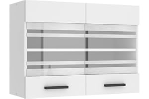 ‎B BELINI GROUP Belini Hängeschrank Küche, Küchenschränke SGW. Breite 80 cm. Oberschrank mit 2 Türen, Küchenhängeschränke, Wandschrank Hängend, Weiß matt