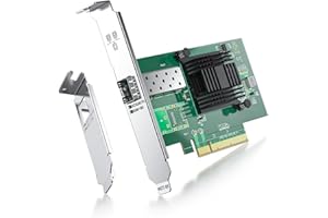 ipolex Scheda di rete da 10 Gb, 1 porta SFP+, scheda di rete da 10 GbE rispetto all'Intel X520-DA1, supporto Windows Server/Windows/Linux/VMware (non supporta Mac OS, modalità bypass)