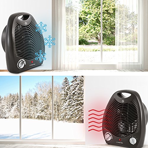 TROTEC Heizlüfter TFH 20 E in der Trendfarbe Mocca, 2 Heizstufen (max. 2000 W),1 Kaltstufe (Ventilatorfunktion) für Wohnräume, Büros, Werkstätten - 6