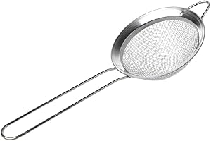 BFLKY Kitchen Stainless Steel Flour Tea Strainer Colander Sieve Filter Sifter