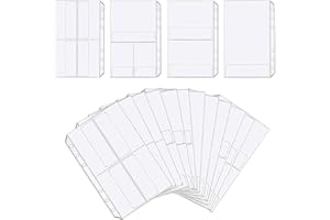 MECCTUCK Segregator A5, 12 sztuk, segregator budżetowy, 6 otworów, planer budżetowy, A5, akcesoria budżetowe, kieszeń na dokumenty A5, kieszenie na segregatory PCW, segregator na zdjęcia, wodoodporne, na