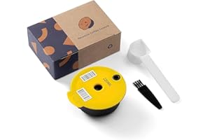 HAILASRE Pods Tas simo réutilisables 220ml PP Plastique Filtre à capsules de café rechargeables avec code-barres lisible pour machine Tas*simo