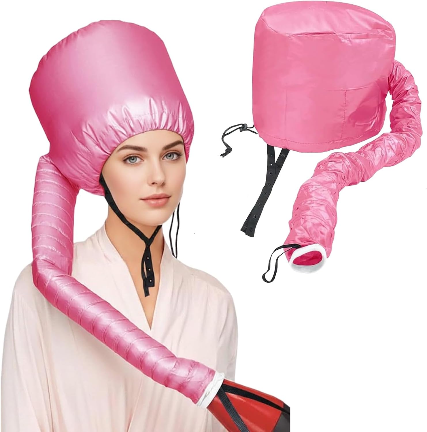 Gorro Secador de Pelo, Cordón Ajustable para Secar, Casco de Secado para Secador de Pelo, accesorio para secador, gorro de secado tipo casco, para Secar, Peinar, Rizar y Acondicionar Profundamente