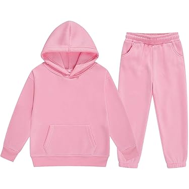 Mädchen Sweatset Mit Herzprint - Langarm Shirt & Jogginghose 2-teilig