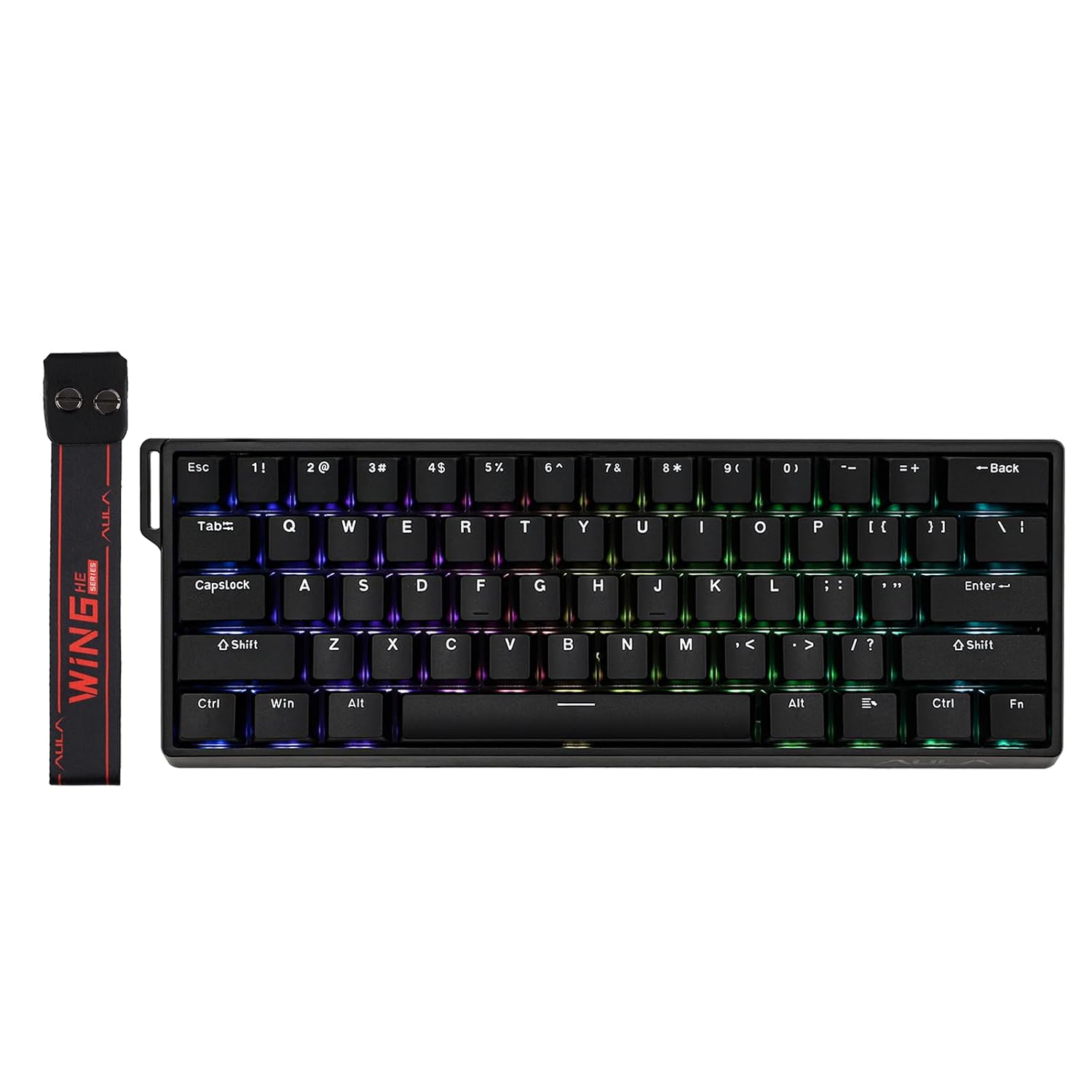 EPOMAKER AULA WIN60 HE 60% bekabeld magnetisch toetsenbord met instelbare | Bedrad, 8000 Hz polling frequentie, Hall-effectschakelaars, hot-swap, voor FPS-games (zwart)