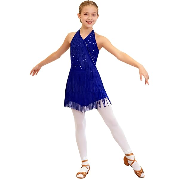 Magnifique Robe De Danse Lyrique Pour Fille - Justaucorps Gymnastique Ballet Avec Strass Étincelants, Idéale 5-16 Ans