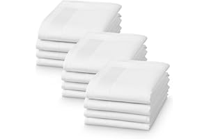 JEMIDI Fazzoletti Cotone Uomo - Fazzoletti Donna Puro Cotone 30x30 cm - Set 12x Fazzoletto da Taschino Uomo - Fazzoletto di Stoffa per Naso