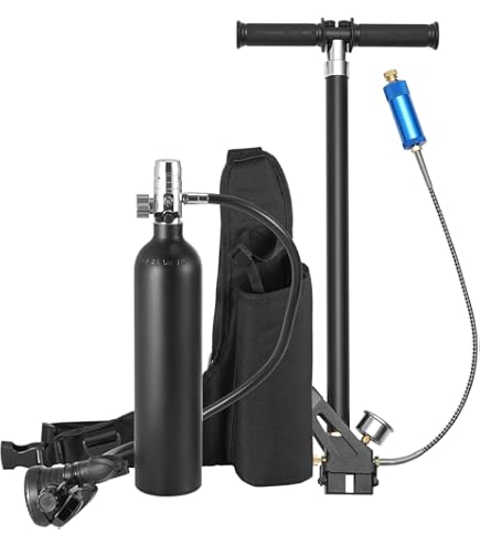 Bouteille De Plongée Rechargeable Deep 0.5L (17oz) - 5 à 10 Min D'air Avec Cordon