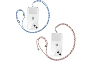Yoedge Universelle Lanières de Téléphone en Bandoulière avec Patch, Adjustable Réglable Amovible en Nylon Pendentifs Collier de Longe Porte-clés Cordon pour Plupart de Téléphones Intelligents