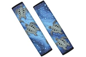 ‎CHAQLIN chaqlin Tribe Sea Turtle Sicherheitsgurt-Abdeckung, 2 Packungen für Frauen, niedlich, weich, Autositzgurt-Abdeckung, Sicherheitsgurt-Schulterpolster für Erwachsene und Kinder