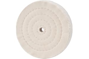 OBLUESKY QZATACAEN Disco de pulido de algodón, 150 mm, extragrueso, cosido en espiral, para amoladora de banco con orificio de 12,7mm (70 capas) 1 pieza
