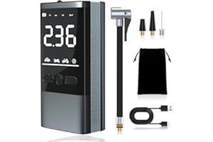domyno Compressore Aria Portatile auto mini pompa a batteria per gomme e pneumatici moto bici gonfiabili