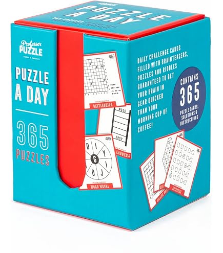A-Puzzle-A-Day Deluxe Boxed Edition, Puzzle Calendario Originale Con 365+ Sfide, DragonFjord, Legno Di Tiglio