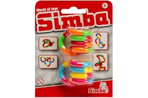 Simba World of Toys Fidget Twister, 2-Pack Sensory Fidget Toy, Twistable and Bendable Shape Puzzle Toy for Kids, Travel-Friendly Motor Skills Toy, Ages 3